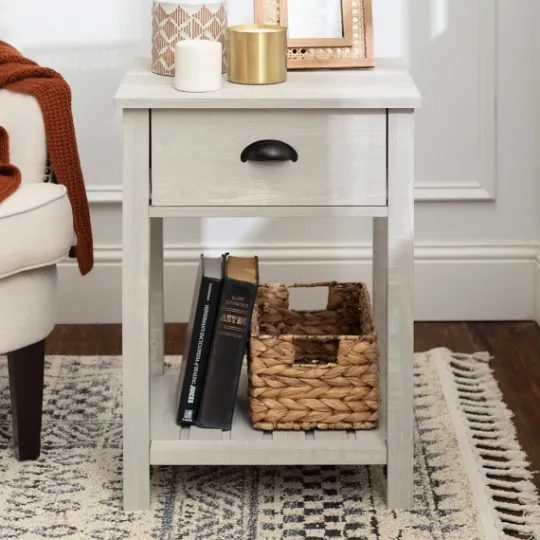 Kirkland's Home Stone Single Drawer Accent Table- Accent & End Tables