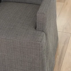 Kirkland's Home Stone Slipcover Captain Dining Chair- Dining Chairs