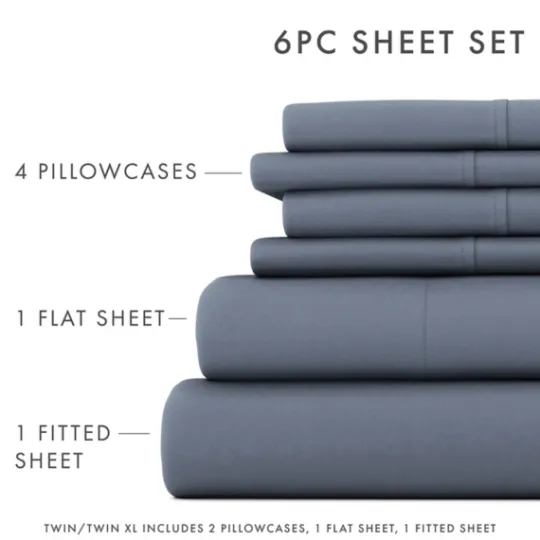 Kirkland's Home Stone Ultra Soft 6-Pc. Full Sheet Set- Bed Sheets