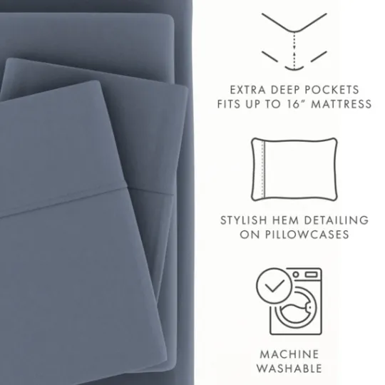 Kirkland's Home Stone Ultra Soft 3-Pc. Twin Xl Sheet Set- Bed Sheets