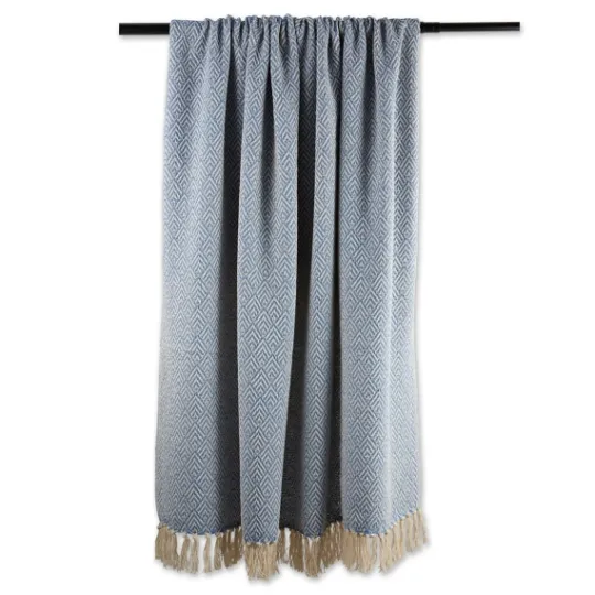 Kirkland's Home Stone Wash Diamond Fringe Throw- Blankets & Throws