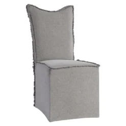 Kirkland's Home Stonewash Fringe Slipcover Dining Chairs, Set Of 2- Dining Chairs