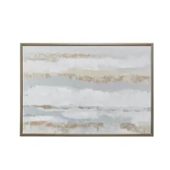 Kirkland's Home Strato Hand Embellished Gold Foil Framed Art Print- Framed Art