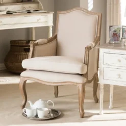 Kirkland's Home Streaked Antique Accent Chair- Accent Chairs