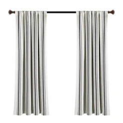 Kirkland's Home Stripe Farmhouse Curtain Panel Set, 63 In.- Curtains & Drapes