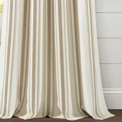 Kirkland's Home Stripe Farmhouse Curtain Panel Set, 95 In.- Curtains & Drapes
