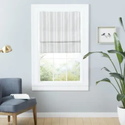 Kirkland's Home Stripe Ricci Blackout Curtain Shade, 27 In.- Curtains & Drapes