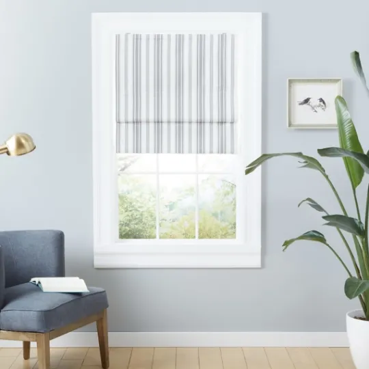 Kirkland's Home Stripe Ricci Out Curtain Shade, 27 In.- Curtains & Drapes