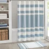 Kirkland's Home Stripe Waffle Weave Shower Curtain- Shower Curtains