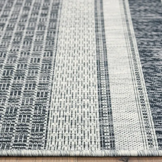 Kirkland's Home Stripe Weave Sun Shower Outdoor Area Rug, 5X8- Outdoor Rugs