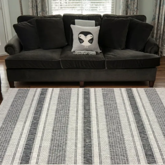 Kirkland's Home Stripe Weave Sun Shower Outdoor Area Rug, 7X9- Outdoor Rugs