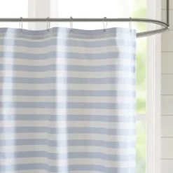 Kirkland's Home Stripe Woven Yarn Dyed Shower Curtain- Shower Curtains