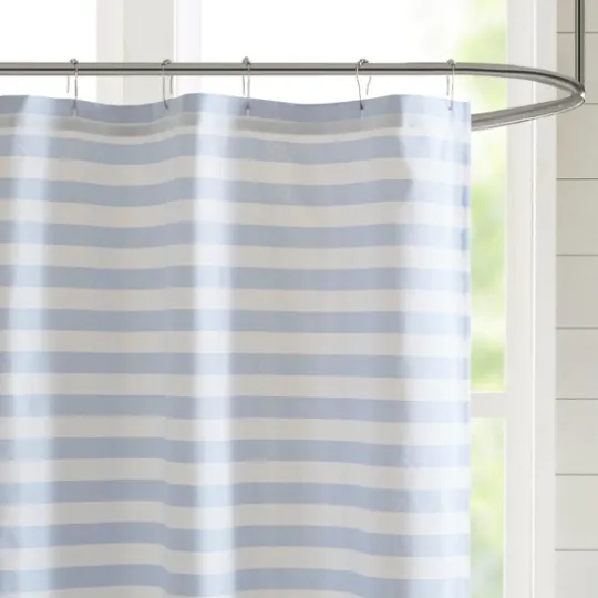 Kirkland's Home Stripe Woven Yarn Dyed Shower Curtain- Shower Curtains