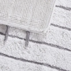 Kirkland's Home Striped Tassel Bath Mat- Bathroom Rugs