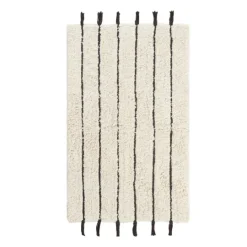 Kirkland's Home Striped Tassel Bath Mat- Bathroom Rugs