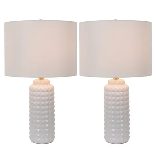 Kirkland's Home Studded Ceramic Table Lamps, Set Of 2- Table Lamps