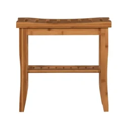 Kirkland's Home Sumter Bamboo Bathroom Stool- Bathroom Furniture