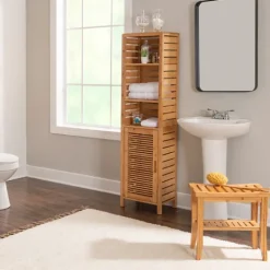 Kirkland's Home Sumter Bamboo Cabinet Space Saver- Cabinets & Sideboards