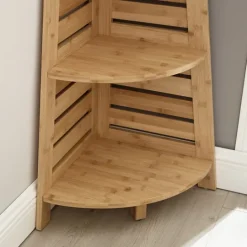 Kirkland's Home Sumter Bamboo Corner Shelf- Shelves