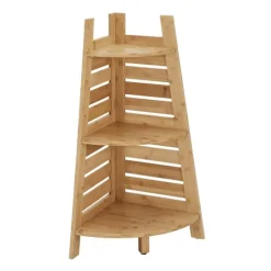 Kirkland's Home Sumter Bamboo Corner Shelf- Shelves