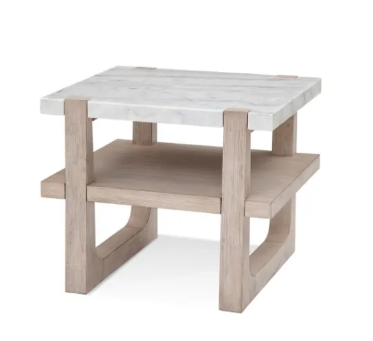 Kirkland's Home Sun Bleached Marble Top Accent Table- Accent & End Tables