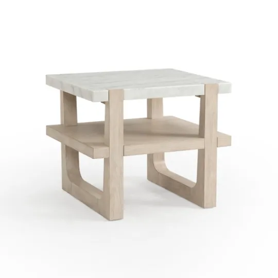 Kirkland's Home Sun Bleached Marble Top Accent Table- Accent & End Tables