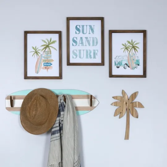 Kirkland's Home Sun Sand Surf 3-Pc. Coastal Wall Plaques- Wall Quotes & Signs