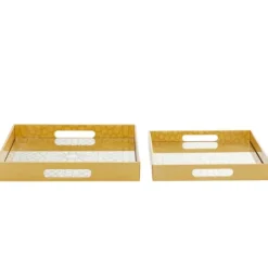 Kirkland's Home Sun Star 2-Pc. Mirrored Tray Set- Decorative Trays