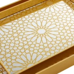 Kirkland's Home Sun Star 2-Pc. Mirrored Tray Set- Decorative Trays