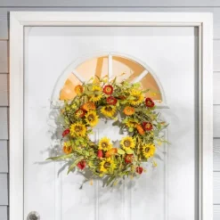 Kirkland's Home Sunflower Mixed Floral Wreath- Wreaths