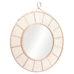 Kirkland's Home Sunlight Beam Woven Framed Mirror- Framed Mirrors
