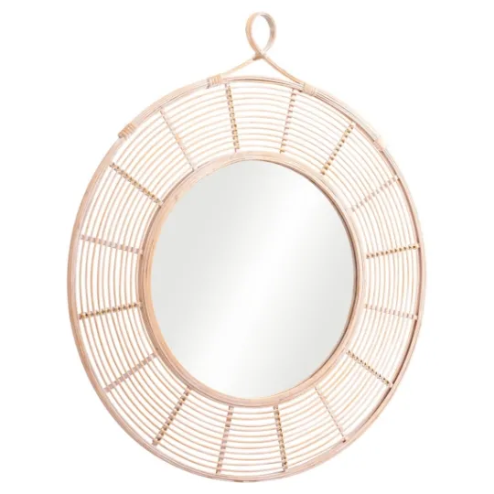 Kirkland's Home Sunlight Beam Woven Framed Mirror- Framed Mirrors