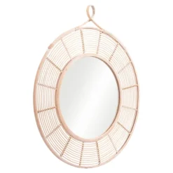 Kirkland's Home Sunlight Beam Woven Framed Mirror- Framed Mirrors