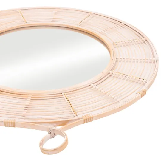 Kirkland's Home Sunlight Beam Woven Framed Mirror- Framed Mirrors