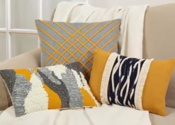 Kirkland's Home Sunshine Boucle Textured Lumbar Throw Pillow- Pillows