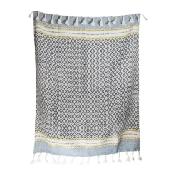 Kirkland's Home Sunshine Diamond Pattern Outdoor Throw Blanket- Blankets & Throws