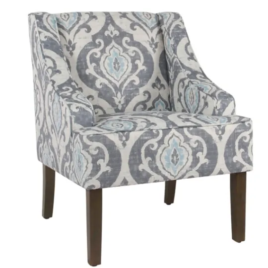 Kirkland's Home Suri Blue Swoop Accent Chair- Accent Chairs