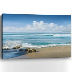 Kirkland's Home Sweeping Blue Canvas Art Print, 60X40 In.- Canvas Art