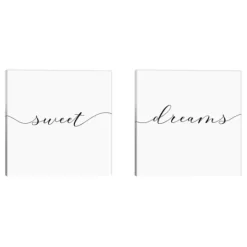 Kirkland's Home Sweet Dreams Diptych Giclee Canvas Print Set- Wall Quotes & Signs