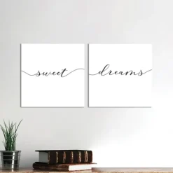 Kirkland's Home Sweet Dreams Diptych Giclee Canvas Print Set- Wall Quotes & Signs