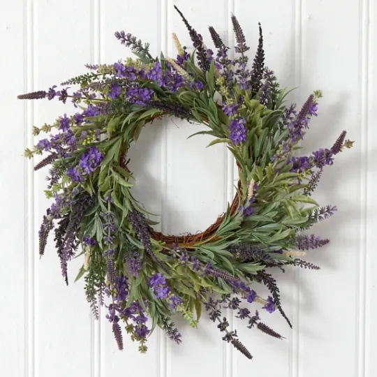 Kirkland's Home Swirled Lavender And Greenery Wreath- Wreaths