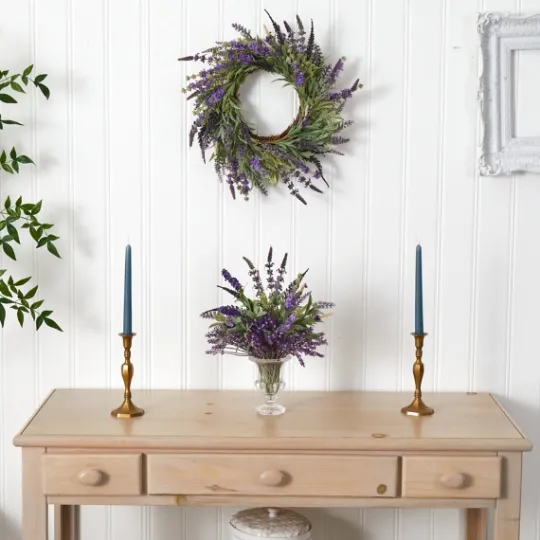 Kirkland's Home Swirled Lavender And Greenery Wreath- Wreaths