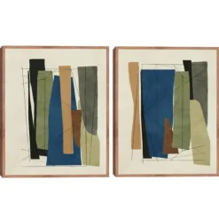 Kirkland's Home Synch Abstract 2-Pc. Framed Canvas Art Set- Framed Art