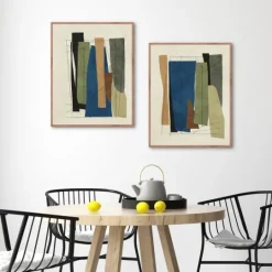 Kirkland's Home Synch Abstract 2-Pc. Framed Canvas Art Set- Framed Art
