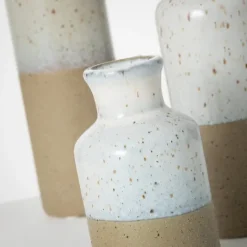 Kirkland's Home Tall Terracotta Two-Toned Speckled Vases, Set Of 3- Vases