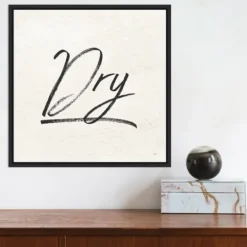 Kirkland's Home Tan And Black Dry Laundry Framed Wall Plaque- Wall Quotes & Signs