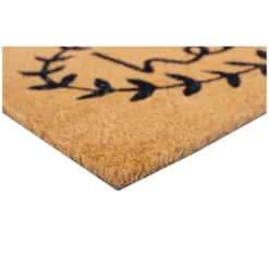Kirkland's Home Tan And Black Evergreen Hello Doormat, 36X24 In.- Doormats