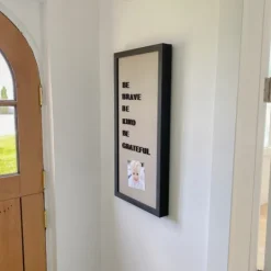 Kirkland's Home Tan And Black Framed Magnetic Letter Memo Board- Memo & Chalkboards