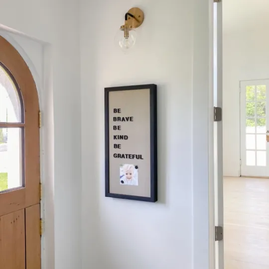 Kirkland's Home Tan And Black Framed Magnetic Letter Memo Board- Memo & Chalkboards