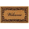 Kirkland's Home Tan And Black Scroll Welcome Doormat, 72X36 In.- Doormats